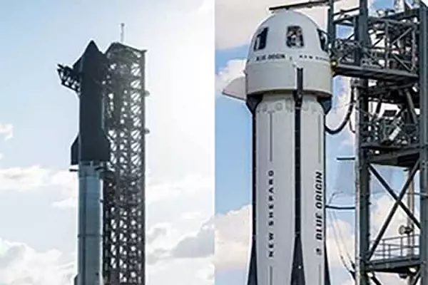 Spacex and Blue Origin to launch key rockets into space