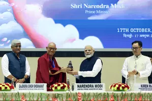 Prime Minister Narendra Modi attends the International Abhidhamma Divas programme Prime Minister Narendra Modi attends the International Abhidhamma Divas programme