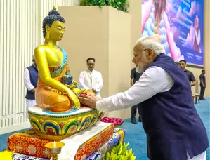 Prime Minister Narendra Modi attends the International Abhidhamma Divas programme Prime Minister Narendra Modi attends the International Abhidhamma Divas programme