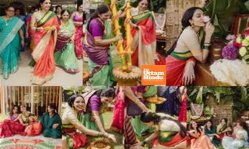 Sobhita Dhulipala drops pictures from Pasupu Danchadam ceremony