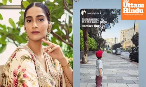 Sonam Kapoor gives a peek into how ‘pop’ Anand ‘dresses’ up ‘the kid’