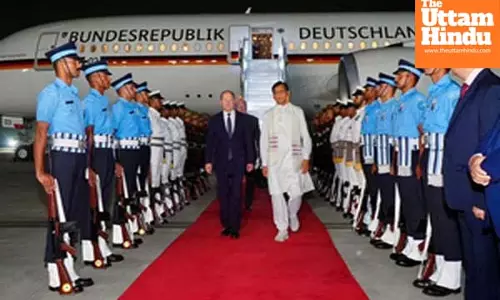 German Chancellor Olaf Scholz arrives in India to attend Intergovernmental Consultations