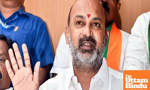 Bandi Sanjay demands action on drugs party at farmhouse owned by KTRs kin