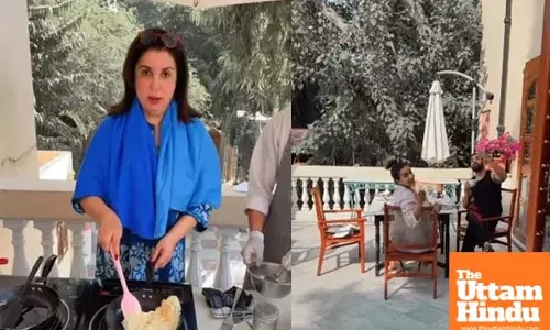 Farah Khan turns chef, cooks omelette for bhookas Huma and Patralekhaa