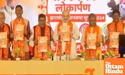 Amit Shah launches the BJP manifesto for the Jharkhand elections, criticizing Hemant Soren.