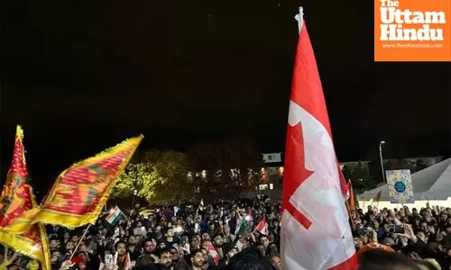 Canadian Hindus hold massive rally against attacks by Khalistani extremists on temples in Canada