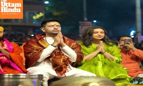 Raghav Chadha Celebrated his birthday with wife  at Dashashwamedh Ghat, Photos viral