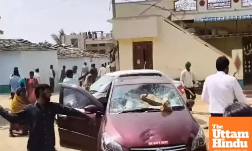 55 held for attack on government officials in Telangana