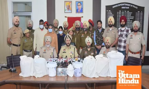PUNJAB POLICE BUSTS NARCO SMUGGLING AND ARMS CARTEL, TWO HELD WITH 8.2KG HEROIN