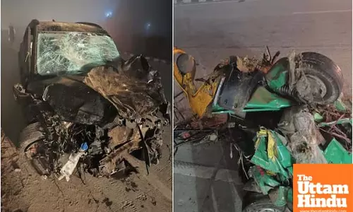 7 lives lost in Uttar Pradesh as SUV crashes into auto while overtaking