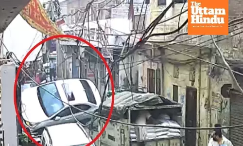 Verna Car Flips in Ludhiana, 14 Year-old Driving; Watch Video