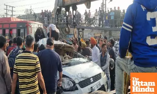 Jalandhar crash: 3 dead as car collides with truck, car shattered