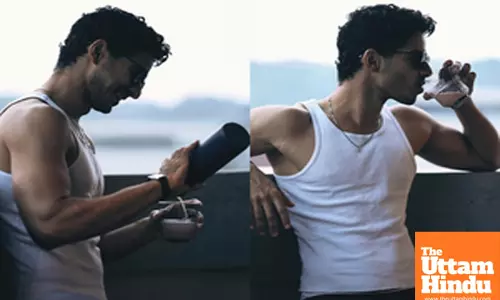 Ishaan Khatter flaunts his toned biceps as he advises fans to stay hydrated
