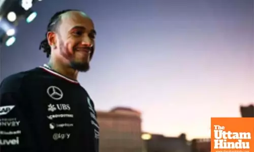 Hamilton surprised by Mercedes pace after topping first two practice at Las Vegas GP