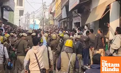 Tear gas fired as angry crowd attacks police during Jama Masjid survey in Sambhal