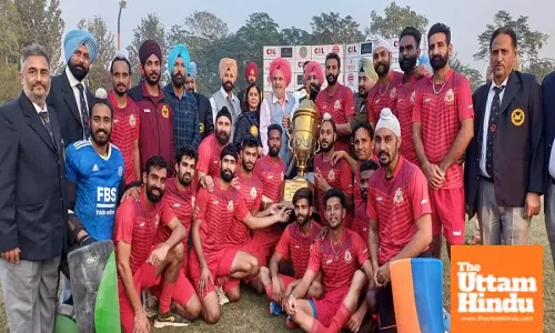 BSF wins 32nd Dashmesh Hawks All India Hockey Festival....Cabinet Minister Harjot Singh Bains awarded winning team with Rs 1.25 lakh & runner-up with Rs 75 thousand