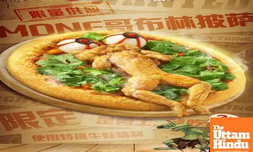 Deep-fried frog pizza causes stir: Please See! says Pizza Hut