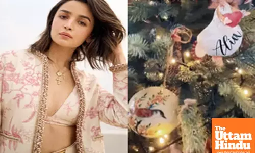 Alia Bhatt kicks off December by installing christmas tree with Rahas name