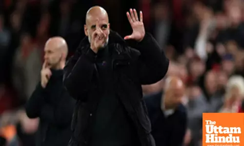 Guardiola shows six fingers in response to Youre getting sacked jibe from Liverpool fans