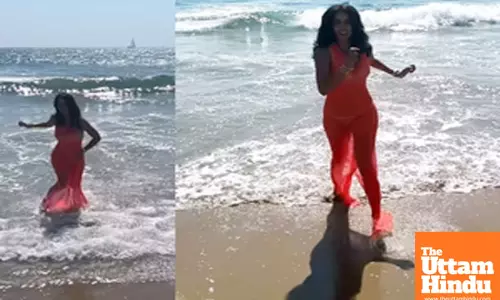 Mallika turns ‘desi’ Pamela Anderson as she runs on the beach