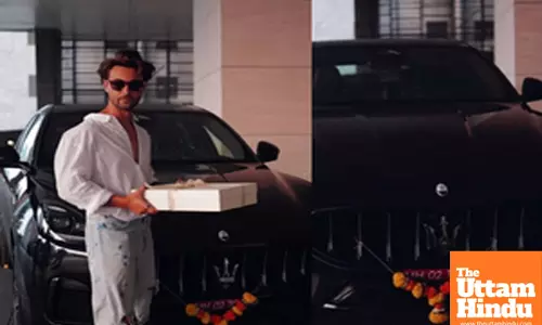 Aayush Sharma gives a peek into his new swanky car