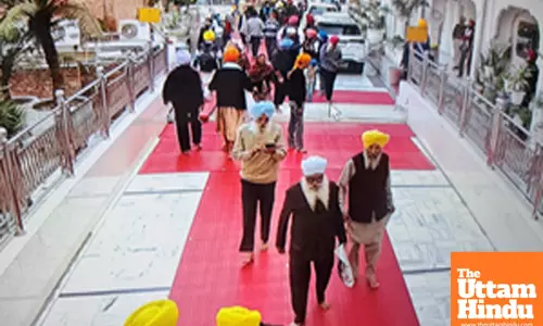 Amritsar: A video grab from CCTV footage shows the accused who allegedly attempted an unsuccessful assassination of SAD leader Sukhbir Singh Badal