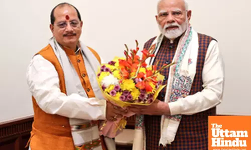 New Delhi: Bihar Deputy Chief Minister Vijay Kumar Sinha calls on Prime Minister Narendra Modi
