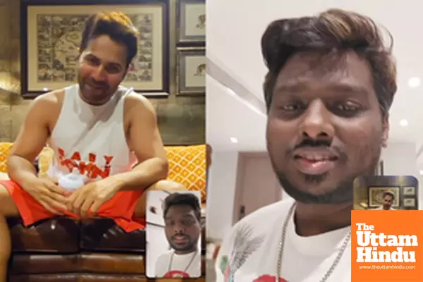 Varun takes parenting tips from Atlee on how to put baby to sleep