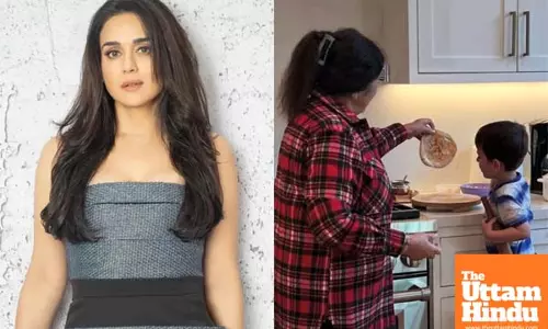 Preity Zinta shares pictures of son Jai making rotis with his grandmother