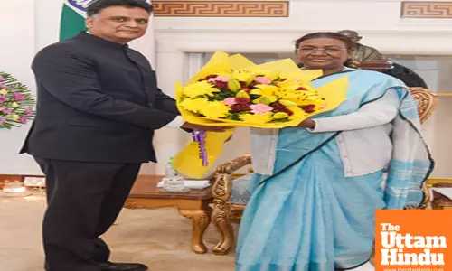 New Delhi: K. Sanjay Murthy, Comptroller and Auditor General of India, calls on President Droupadi Murmu