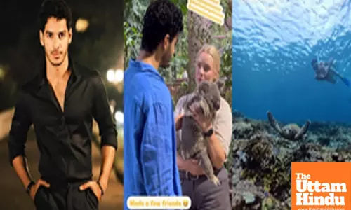 Ishaan takes a dive to see the Great Barrier Reef amid Australian holiday