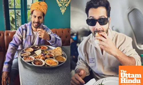 Varun says ‘what a day in Jaipur’ as he gorges on ‘dal bati, vada pav’