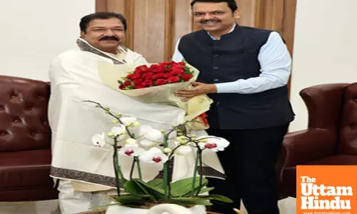 Mumbai: Bihar BJP State President Dilip Kumar Jaiswal meets Maharashtra Chief Minister Devendra Fadnavis