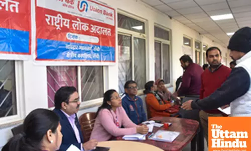 Ranchi : Bank officials resolve cases related to public grievances at the National Lok Adalat in Civil Court