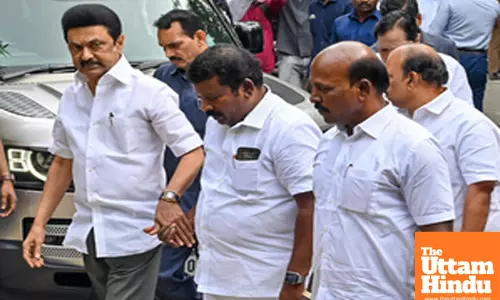 Chennai: CM MK Stalin Arrives To Pay His Last Respects to E.V.K.S. Elangovan