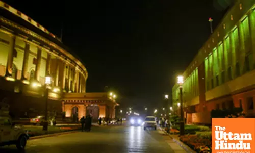 New Delhi: A view of Parliament House during the Winter Session