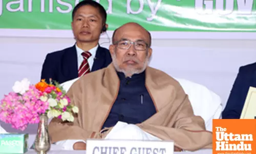 Imphal: Manipur Chief Minister N. Biren Singh attends the observance of Vijay Diwas