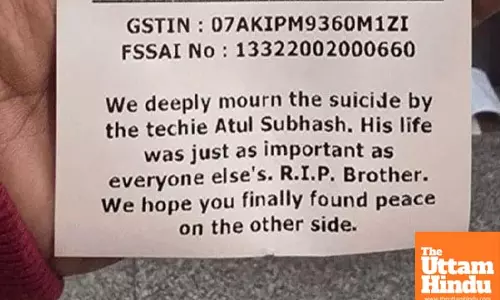 Viral Tribute: Restaurant Honors Engineer Atul Subhash in a Heartfelt Way Following His Suicide