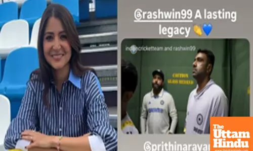 Anushka Sharma lauds the legacy of Ravichandran Ashwin