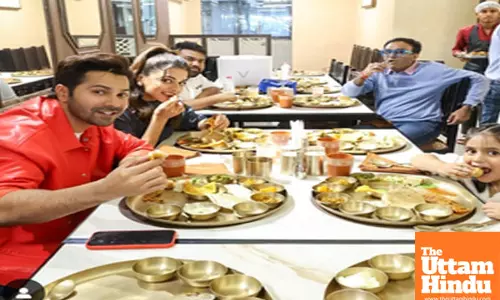 Varun Dhawan enjoys flavours of Gujarat with Wamiqa Gabbi