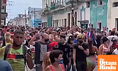 Thousands in Havana protest US hostility toward Cuba