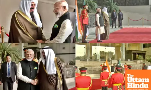 PM Modi accorded Guard of Honour at Kuwaits Bayan Palace