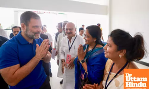 Mumbai: LoP Rahul Gandhi arrives to meet he families of victims of Parbhani violence