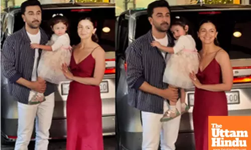 Alia and Ranbirs little Raha gives a sweet kiss to the camera at a special family gathering