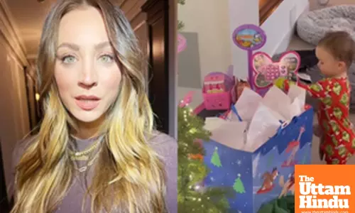 Kaley Cuoco shares pics from Christmas celebration with fiance Tom    Pelphrey, daughter Matilda