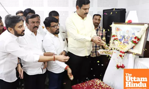 Bengaluru: BJP State President B.Y. Vijayendra with BJP leaders during the Veer Bal Divas programme