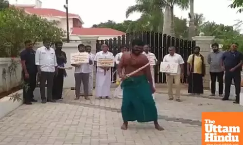 BJP State President Whips Himself, Vows to Remain Barefoot; Watch Video