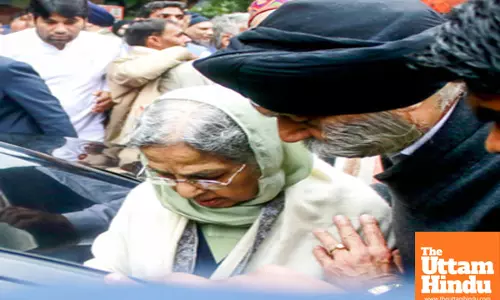 New Delhi: Gursharan Kaur, wife of former PM Manmohan Singh, leaves Nigambodh Ghat after attending the state funeral