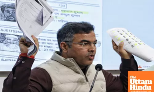 New Delhi: BJP leader Parvesh Sahib Singh addresses a press conference