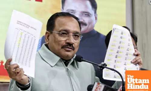 New Delhi: Delhi BJP President Virendra Sachdeva addresses a press conferenc